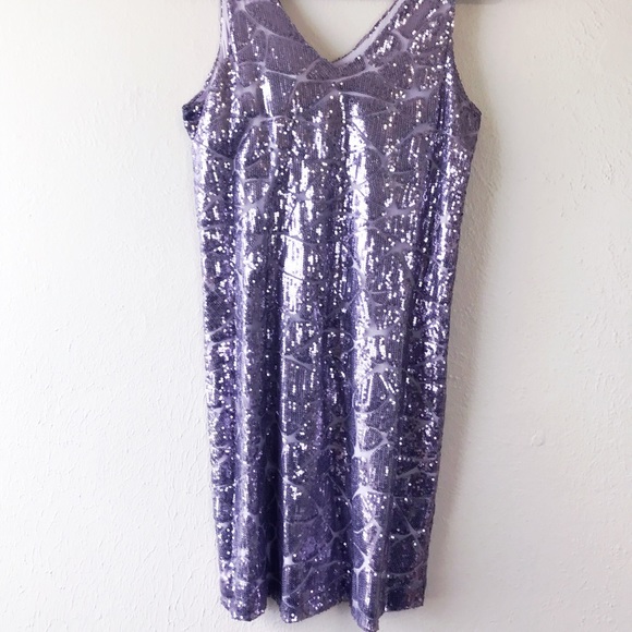 NWT Metallic Lilac Gianni Bini Cocktail Dress - Picture 1 of 8